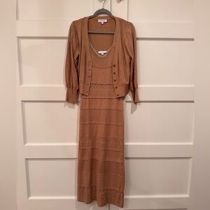 INTERMIX Tan Knit Dress Set